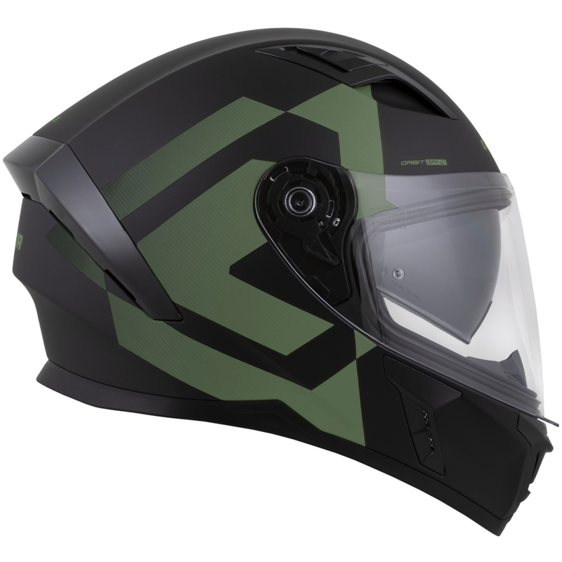 Kask motocyklowy integralny Cassida Orbit Grind matowoczarno-ciemnozielony