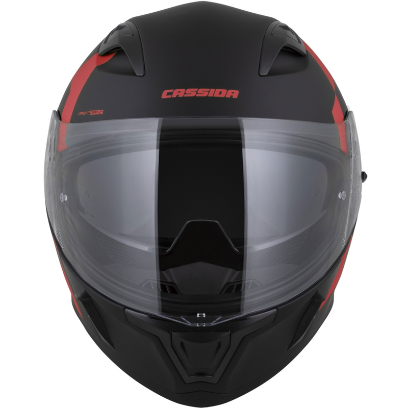Kask motocyklowy integralny Cassida Orbit Grind matowo-czarno-czerwony