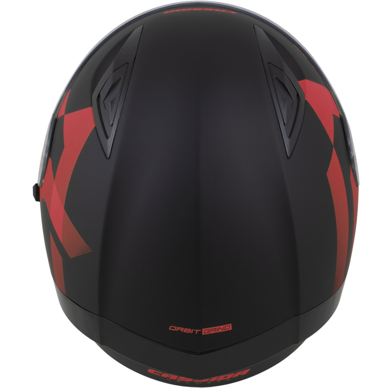 Kask motocyklowy integralny Cassida Orbit Grind matowo-czarno-czerwony