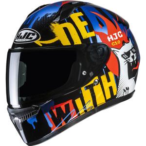 Kask motocyklowy integralny dziecięcy HJC C10 Fop MC23 czarno-niebiesko-czerwony