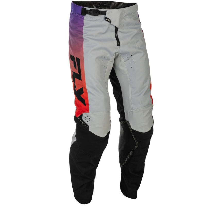 Spodnie motocrossowe FLY Racing - USA Kinetic szaro-czerwono-fioletowo-czarne
