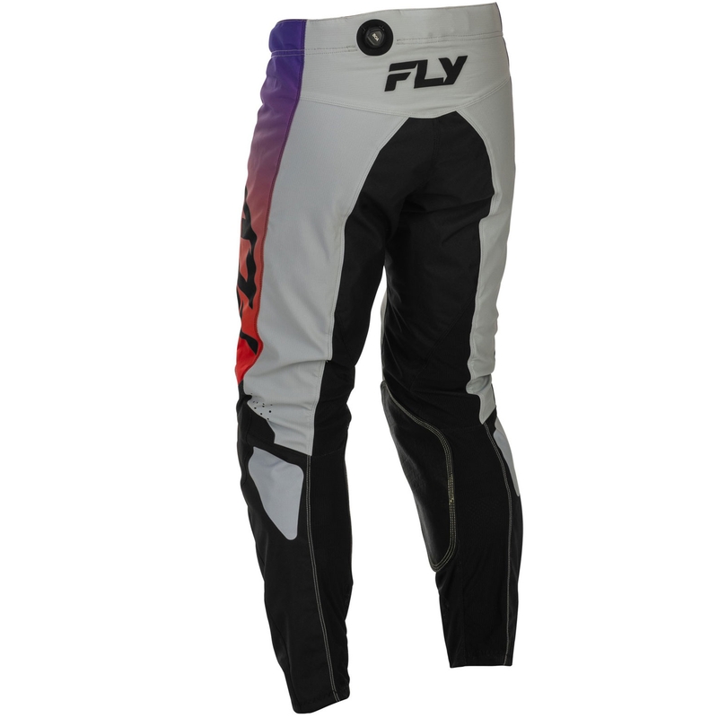 Spodnie motocrossowe FLY Racing - USA Kinetic szaro-czerwono-fioletowo-czarne