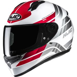 Kask motocyklowy integralny HJC C10 Hiper MC1 biało-szaro-czerwony
