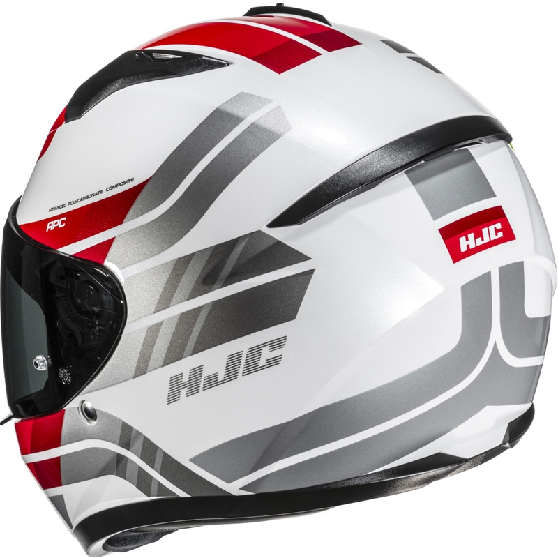 Kask motocyklowy integralny HJC C10 Hiper MC1 biało-szaro-czerwony