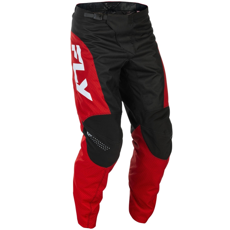 Spodnie motocrossowe FLY Racing - USA F-16 czerwono-czarno-białe
