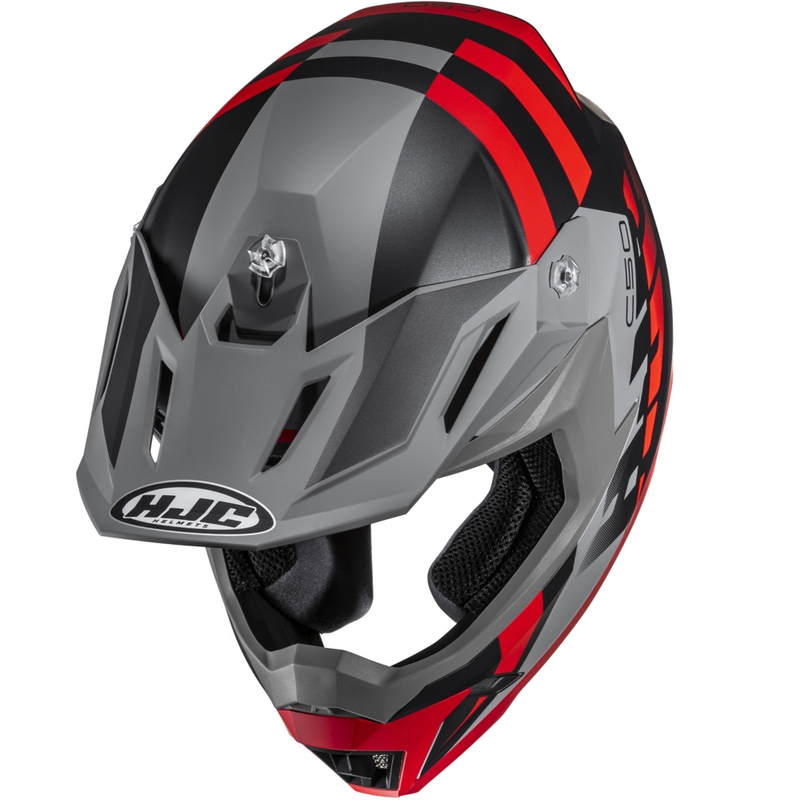 Kask motocrossowy HJC C50 Mirage MC1SF czarno-szaro-czerwony