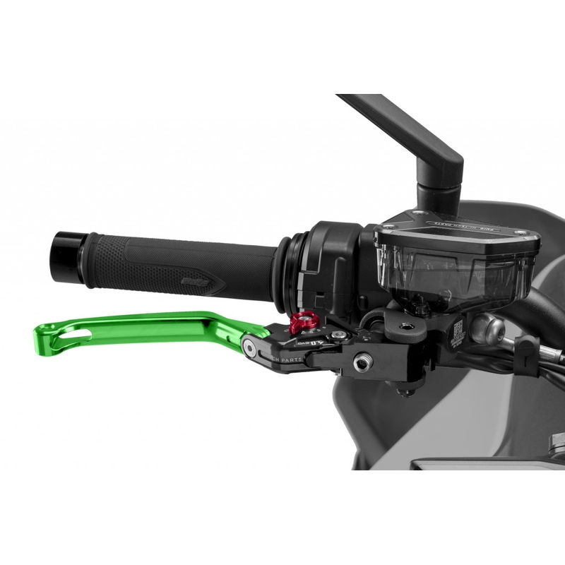 Brake lever without adapter PUIG 4.0 foldable green/red