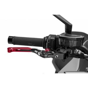 Brake lever without adapter PUIG 4.0 414RNR extendable folding red/red