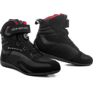 Damskie buty motocyklowe Shima Exo Vented czarno-szaro-czerwone