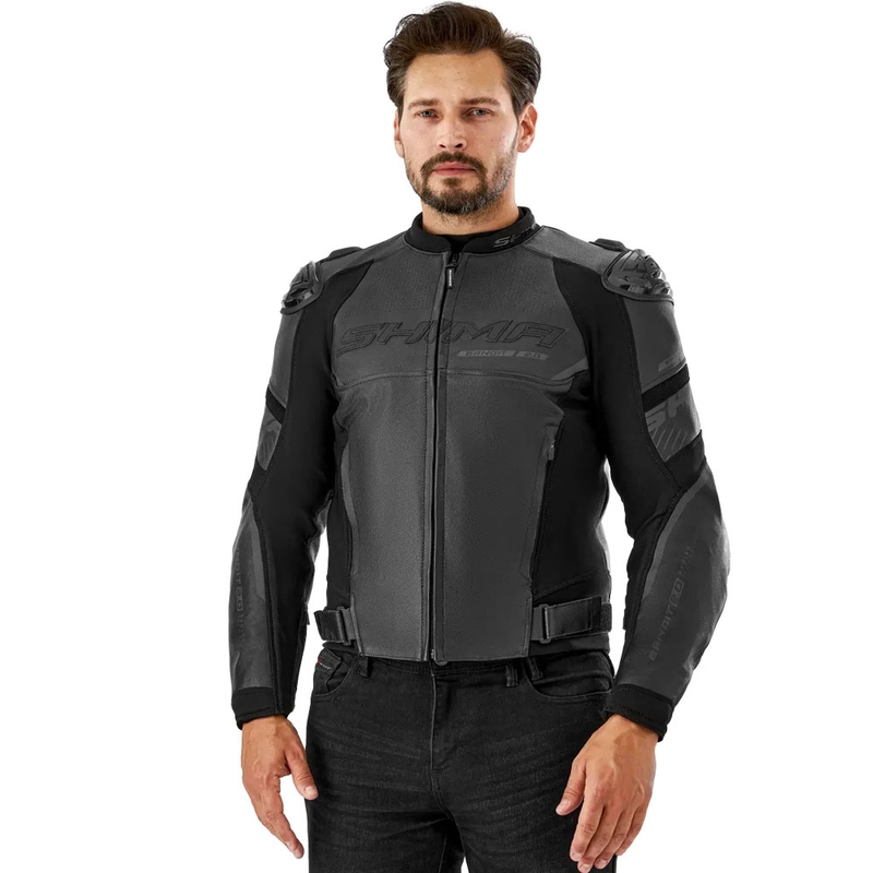 Kurtka motocyklowa skórzana Shima Bandit 2.0 czarno-czarna