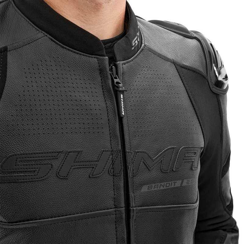 Kurtka motocyklowa skórzana Shima Bandit 2.0 czarno-czarna