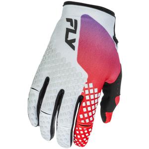 Rękawice motocrossowe FLY Racing - USA Kinetic szaro-czerwono-fioletowo-czarne