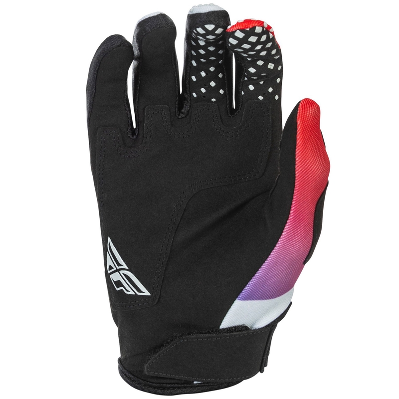 Rękawice motocrossowe FLY Racing - USA Kinetic szaro-czerwono-fioletowo-czarne