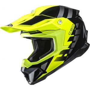 Kask motocrossowy HJC C50 Mirage MC3H czarno-fluo żółto-szary