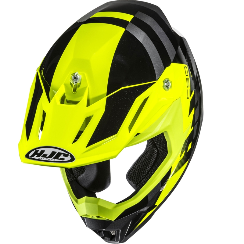 Kask motocrossowy HJC C50 Mirage MC3H czarno-fluo żółto-szary