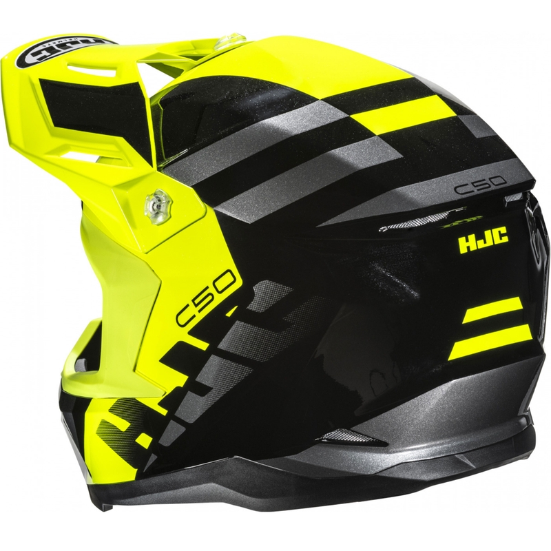 Kask motocrossowy HJC C50 Mirage MC3H czarno-fluo żółto-szary