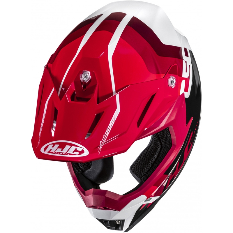 Kask motocrossowy HJC C50 Primal MC1 czarno-czerwono-biały