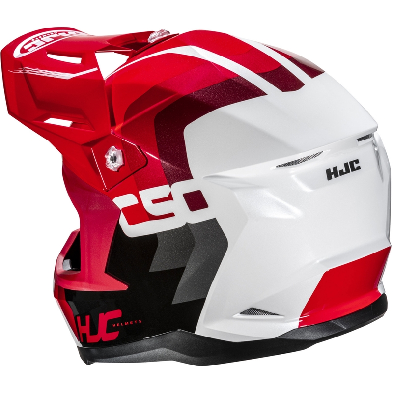 Kask motocrossowy HJC C50 Primal MC1 czarno-czerwono-biały