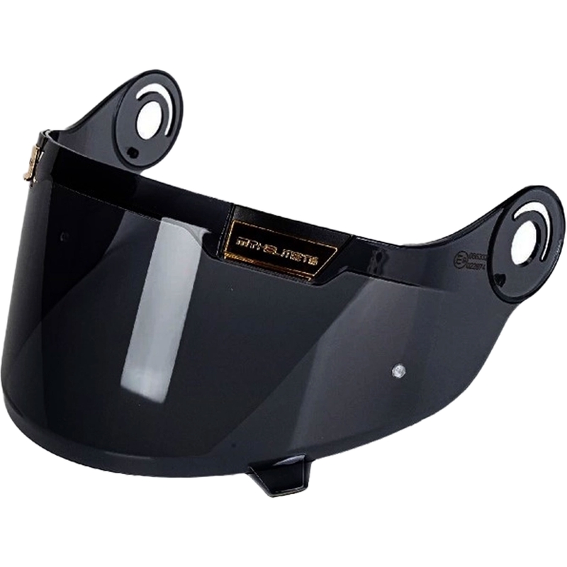 Plexi MT-V-32 Max Vision do kasków Jarama/Jarama SV w kolorze ciemnym ze złotymi detalami