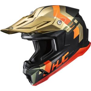 Kask motocrossowy HJC C50 Primal MC6HSF czarno-złoto-pomarańczowy