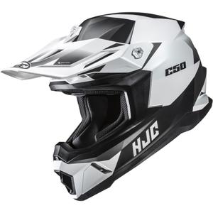Kask motocrossowy HJC C50 Slide MC10SF czarno-biały