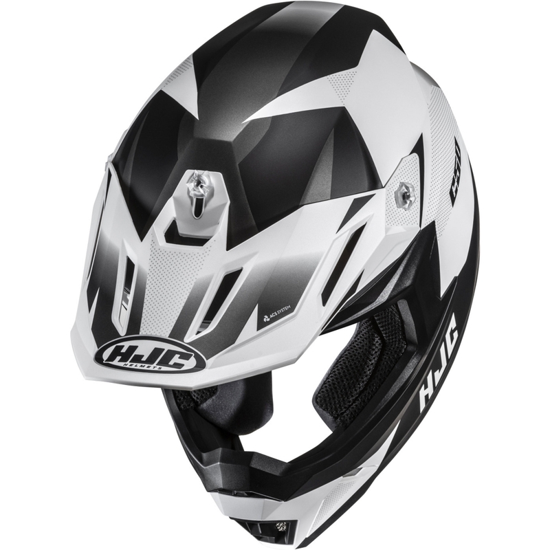 Kask motocrossowy HJC C50 Slide MC10SF czarno-biały