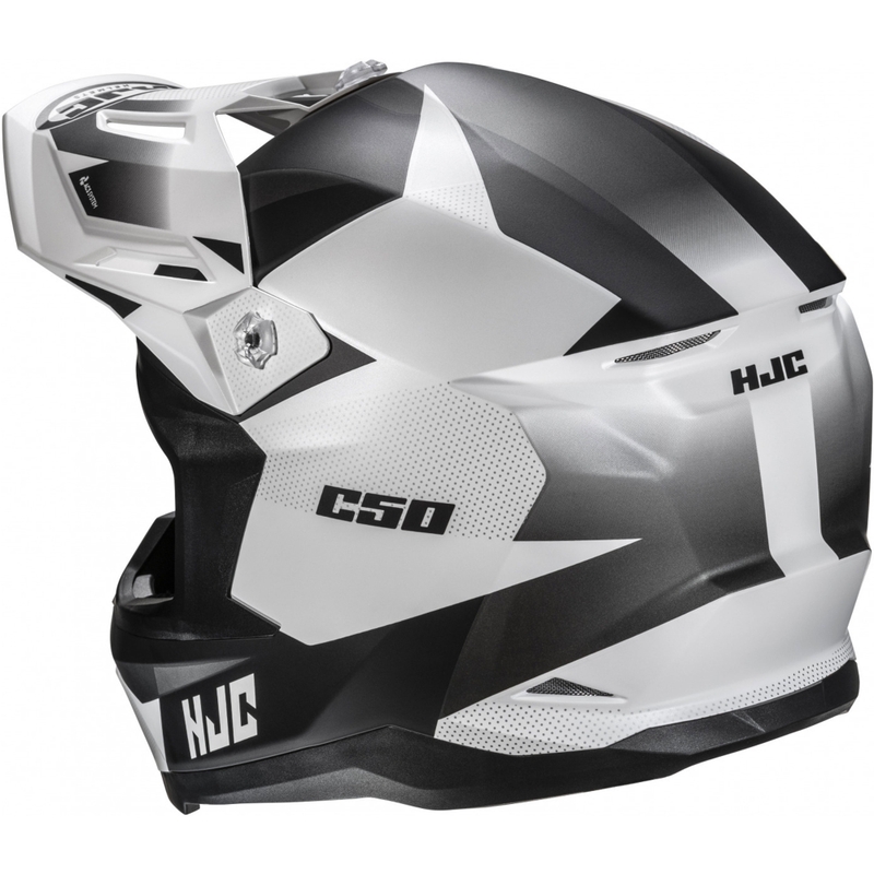 Kask motocrossowy HJC C50 Slide MC10SF czarno-biały
