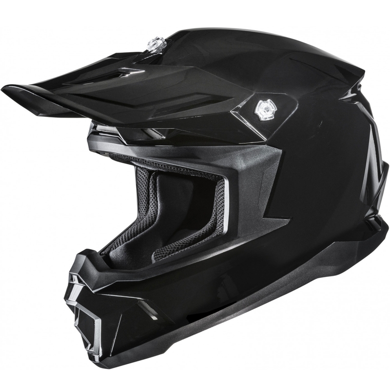 Kask motocrossowy HJC C50 Solid metaliczny czarny