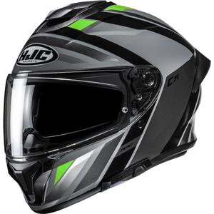 Kask motocyklowy integralny HJC C71 Faber MC4 czarno-szaro-fluo zielony