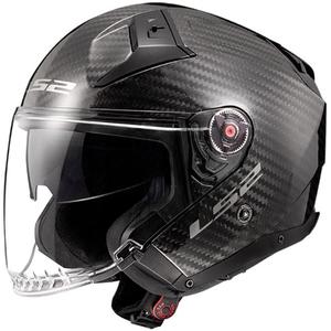 Kask motocyklowy otwarty LS2 OF603 Infinity II Carbon-06 czarny połysk