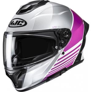 Kask motocyklowy integralny HJC C71 Morix MC8 srebrno-różowy