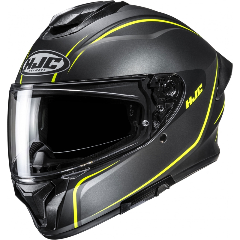 Kask motocyklowy integralny HJC C71 Quez MC3HSF czarno-fluo żółty