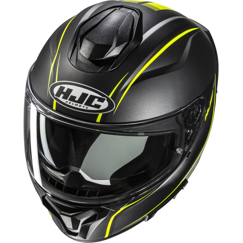 Kask motocyklowy integralny HJC C71 Quez MC3HSF czarno-fluo żółty