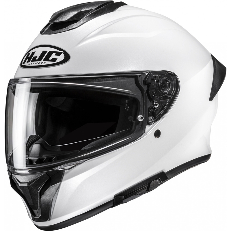 Kask motocyklowy integralny HJC C71 Solid perłowo-biały