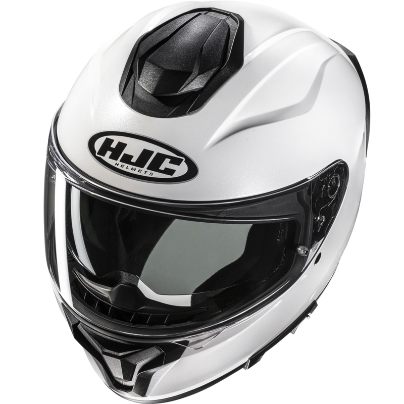 Kask motocyklowy integralny HJC C71 Solid perłowo-biały