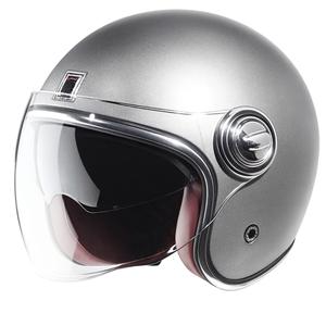 Kask Otwarty NOX PREMIUM Heritage Srebrny Matowy Wyprzedaż