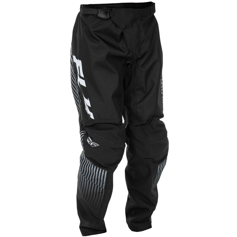 Spodnie motocrossowe dla dzieci FLY Racing – USA F-16 czarno-białe