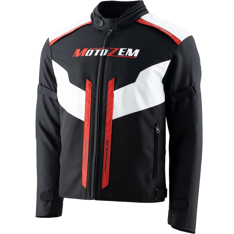 Kurtka motocyklowa Motozem Team 2 czarno-biała