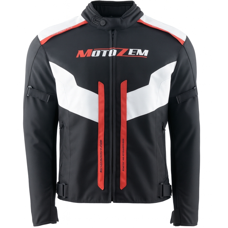 Kurtka motocyklowa Motozem Team 2 czarno-biała