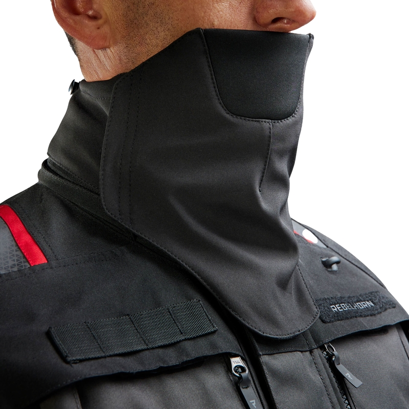 Kurtka motocyklowa Rebelhorn Cubby V czarno-antracytowo-czerwona