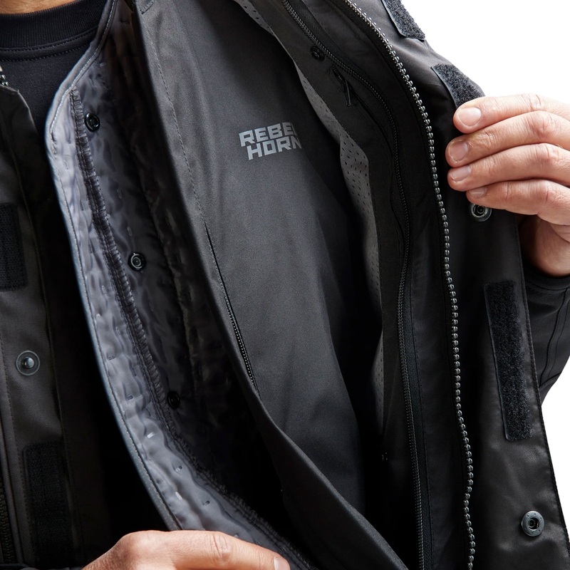 Kurtka motocyklowa Rebelhorn Cubby V czarno-antracytowo-czerwona