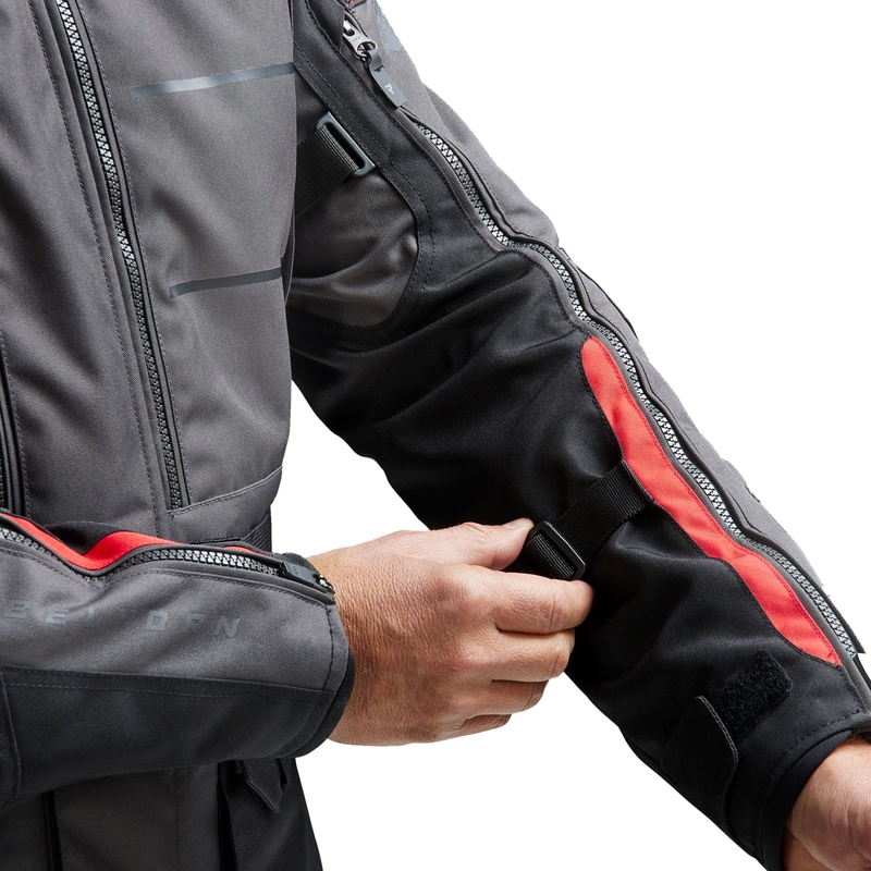 Kurtka motocyklowa Rebelhorn Cubby V czarno-antracytowo-czerwona