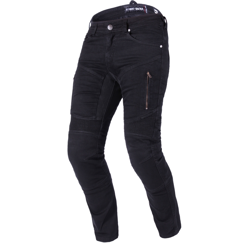 Jeansy motocyklowe Street Racer Stretch II CE w kolorze czarnym