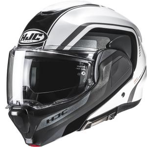 Kask motocyklowy typu flip-up HJC F100 Reff MC1 czarno-biały