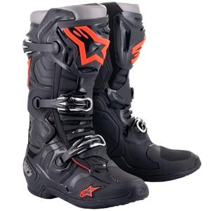 Buty motocyklowe Alpinestars Tech 10 czarno-fluo czerwono-szare