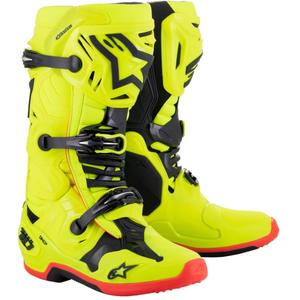 Buty motocyklowe Alpinestars Tech 10 żółte fluo-czarno-czerwone fluo
