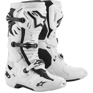 Buty motocyklowe Alpinestars Tech 10 Supervented, perforowane, białe