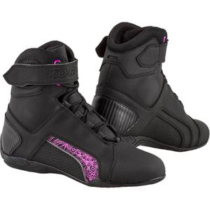 Damskie buty motocyklowe Kore Velcro 2.0 czarno-fioletowe