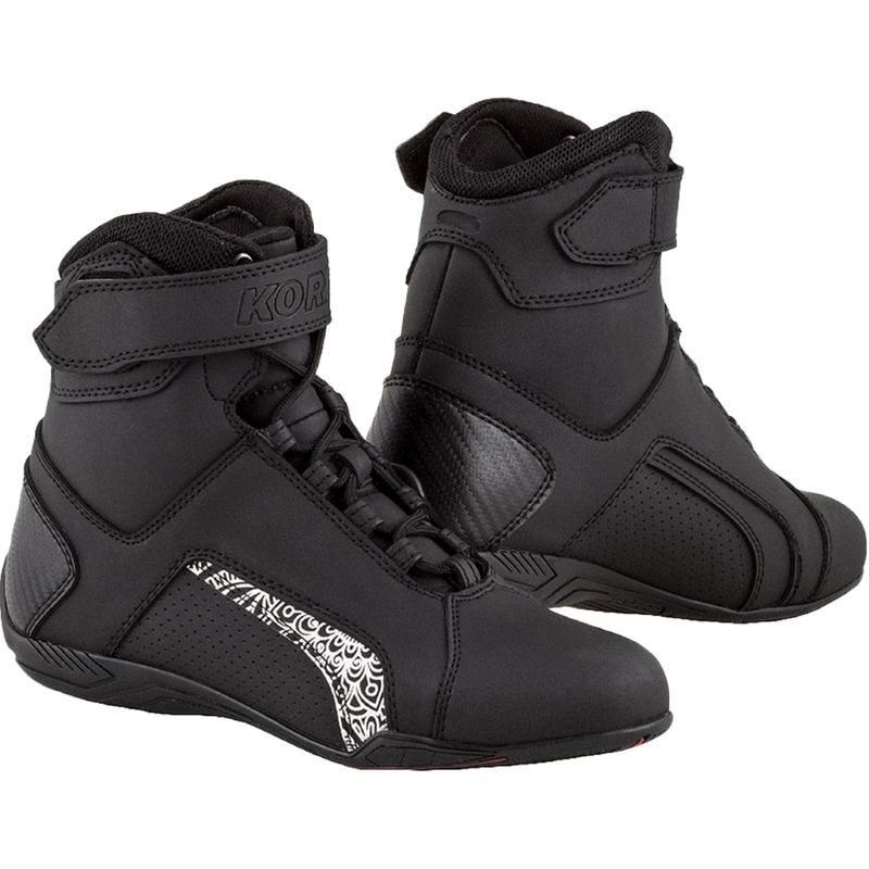 Damskie buty motocyklowe Kore Velcro 2.0 czarno-białe