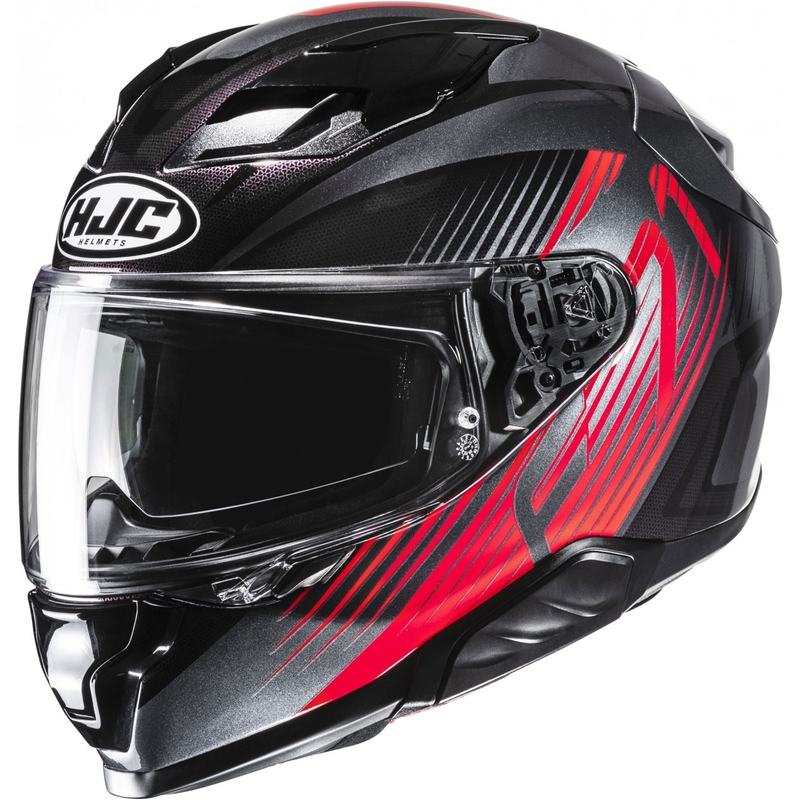 Kask motocyklowy integralny HJC F71 Catos MC1 czarno-czerwony